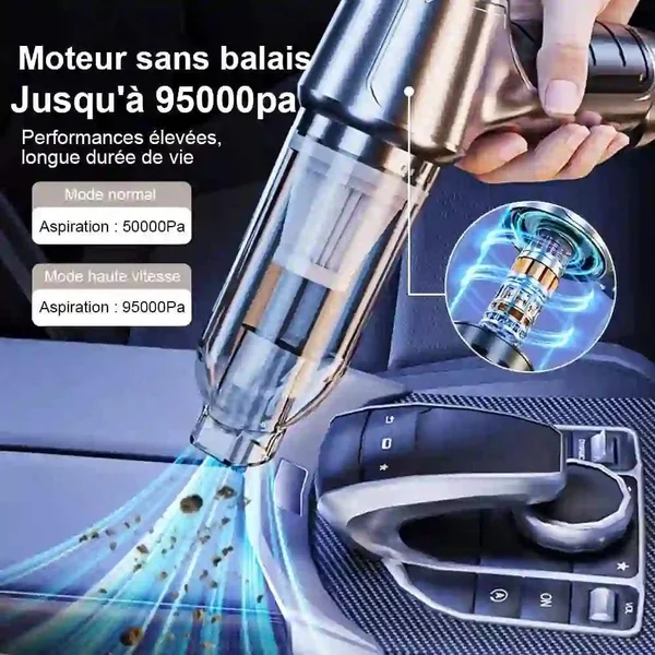 Aspirateur de voiture puissant sans fil 95000PA
