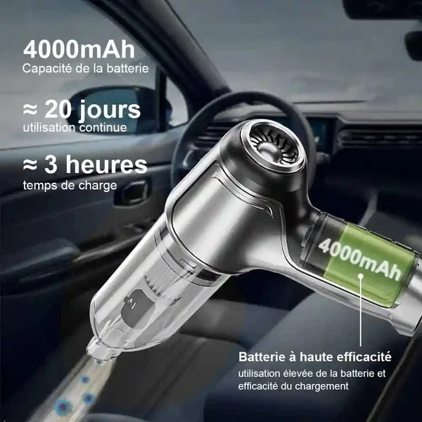 Aspirateur de voiture puissant sans fil 95000PA