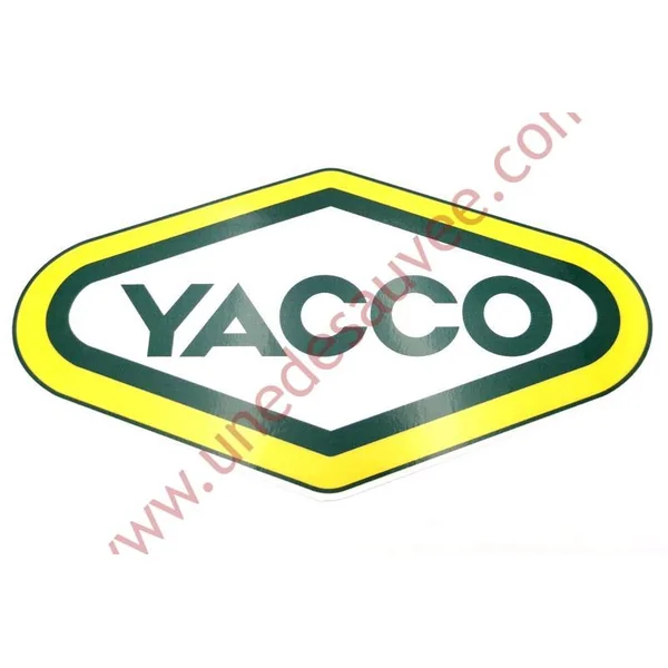 AUTOCOLLANT STICKER JAUNE ET VERT " YACCO " YOUNGTIMER
