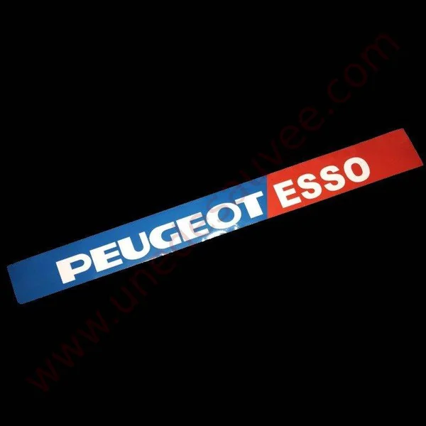 AUTOCOLLANT STICKER PARE BRISE PARE SOLEIL ” PEUGEOT ESSO ” PEUGEOT 104 204 304 309 205 GTI CTI RALLYE