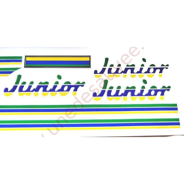 AUTOCOLLANTS STICKERS BANDES LOGOS PEUGEOT 205 JUNIOR 3 ET 5 PORTES KIT COMPLET