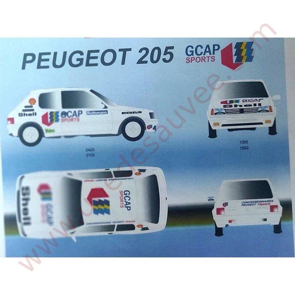 AUTOCOLLANTS STICKERS PEUGEOT 205 GROUPE A KIT COMPLET
