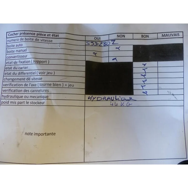 Boite de vitesses BMW SERIE 3 E46