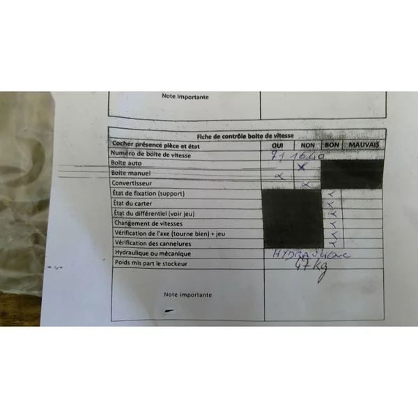 Boite de vitesses MERCEDES CLASSE A 169