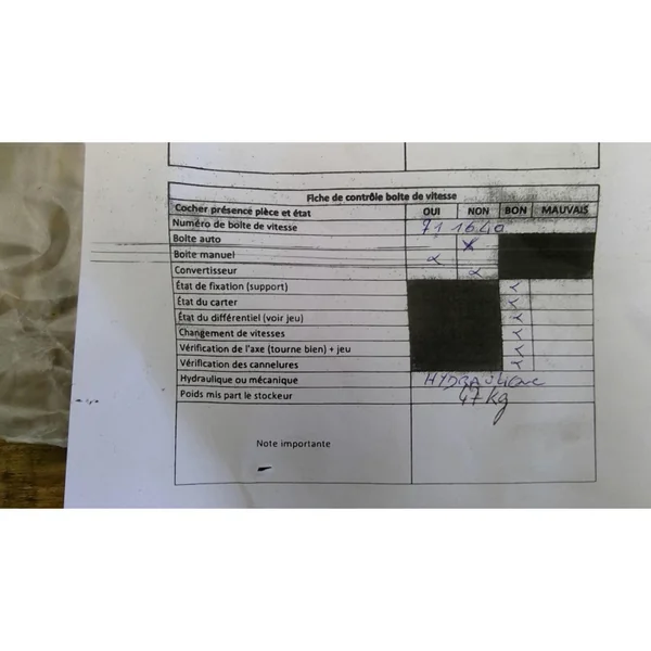Boite de vitesses MERCEDES CLASSE A 169