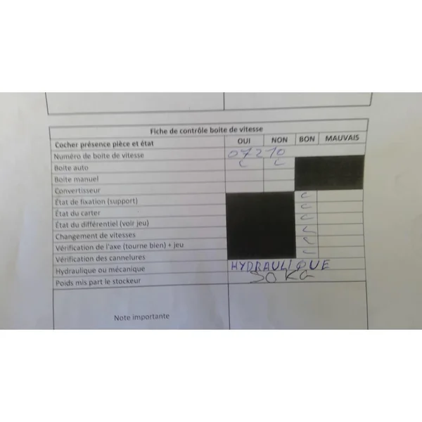 Boite de vitesses MERCEDES CLASSE A 169