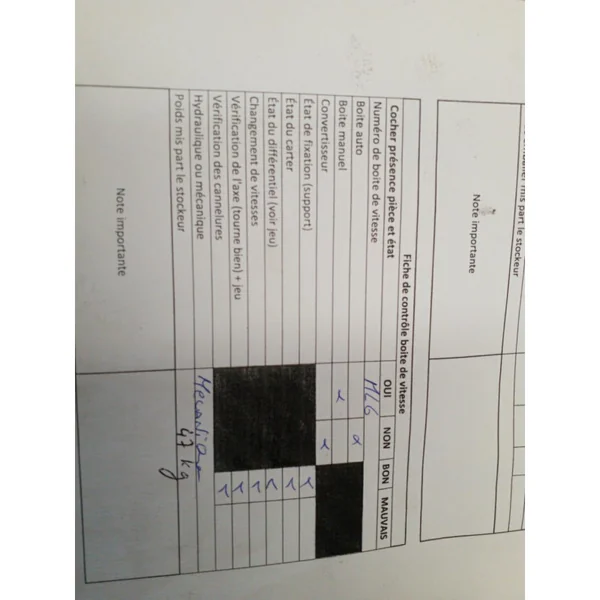 Boite de vitesses PEUGEOT 407