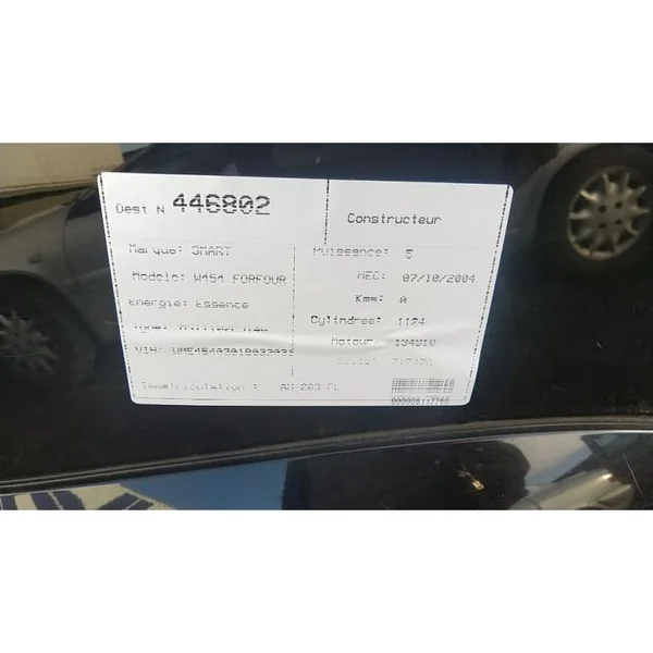 Boite de vitesses SMART FORFOUR 1
