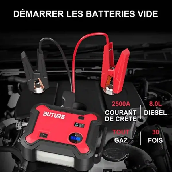 Booster de batterie BUTURE 2500A compresseur air