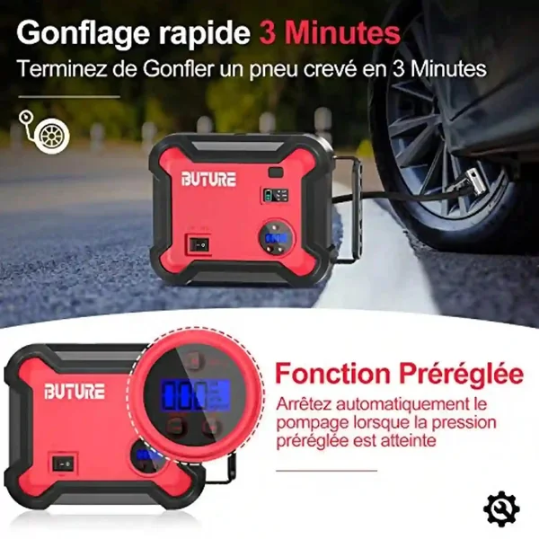 Booster de batterie BUTURE 2500A compresseur air