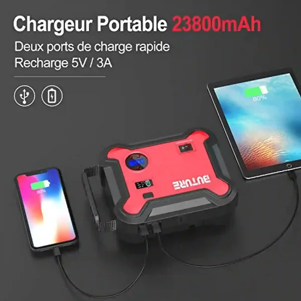 Booster de batterie BUTURE 2500A compresseur air
