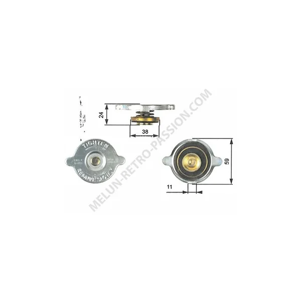 BOUCHON DE RADIATEUR PEUGEOT 204 304 404 504 505 J7
