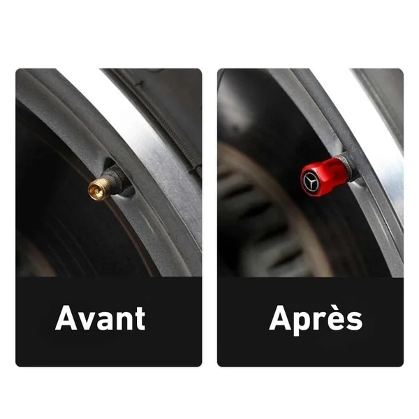 Bouchons de valve pneu Mercedes (Lot de 4)