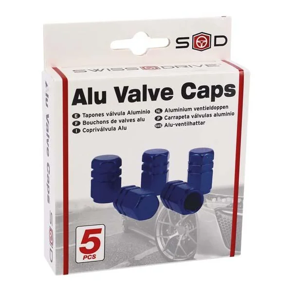 BOUCHONS DE VALVES BLEU 5 PIÈCES