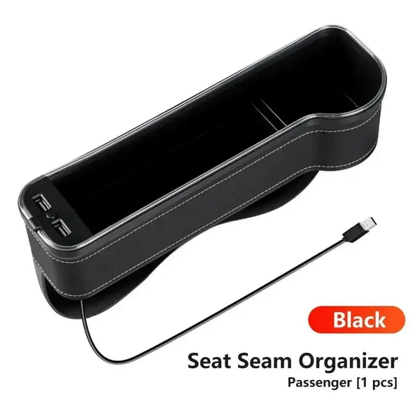 Boîte de rangement siège avant voiture LED avec charge USB