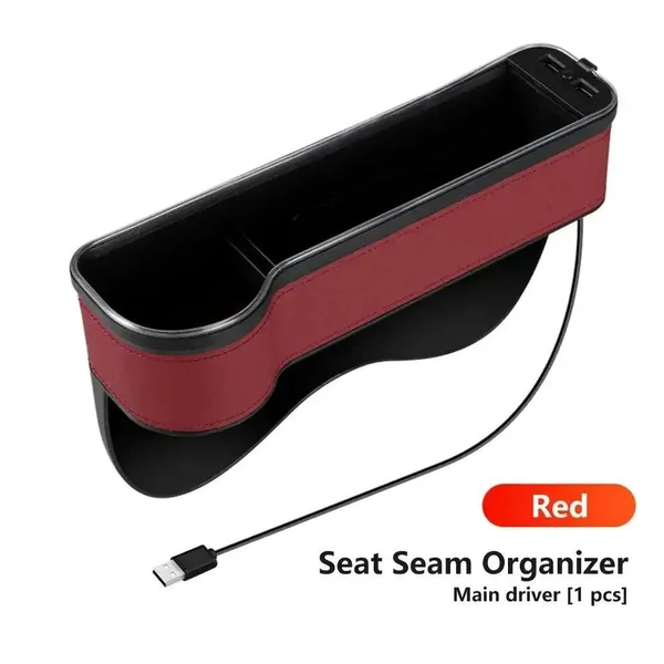 Boîte de rangement siège avant voiture LED avec charge USB