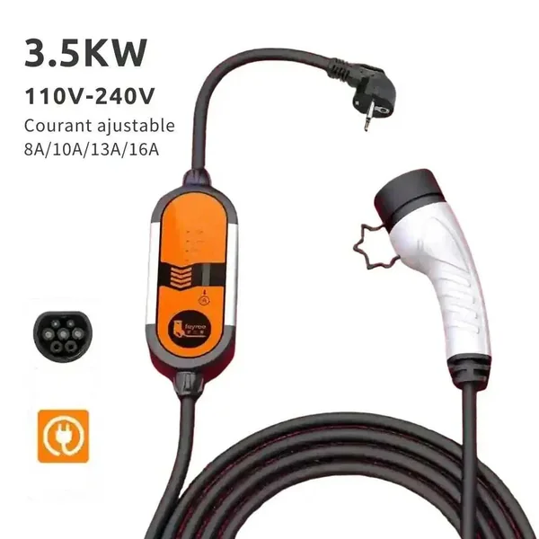 Chargeur de voiture électrique à prise domestique monophasé FEYREE