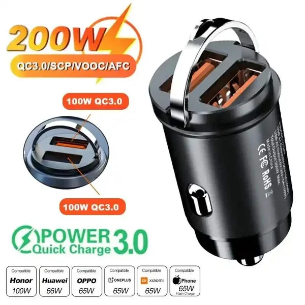 Chargeur voiture allume-cigare recharge rapide