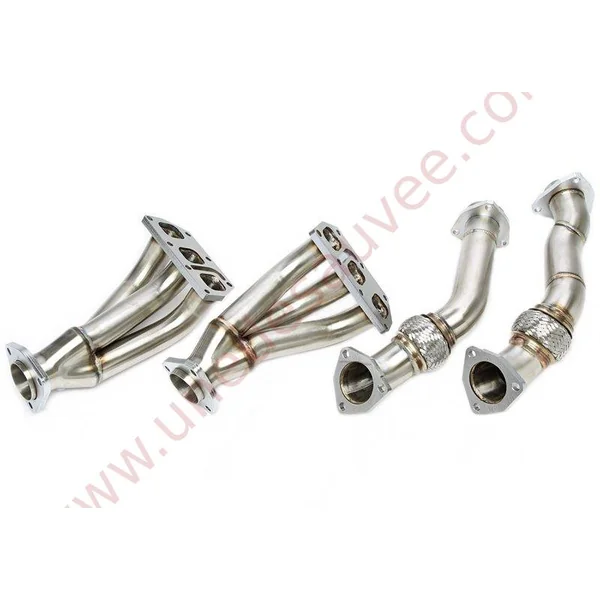 COLLECTEUR EVOFAR32-1 INOX 2 x 3-EN-1 AVEC FLEXIBLE POUR AUDI TT 3.2 VR6 (8N) ET VW GOLF IV R32 (1J)