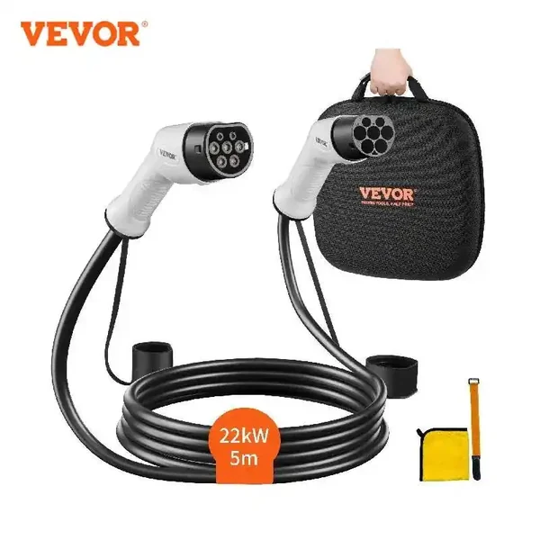 Câble de recharge Type 2 à Type 2 Triphasé VEVOR