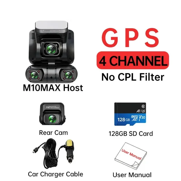 Dashcam 2K 1440p TiESFONG M10Max GPS Wifi Mode parking