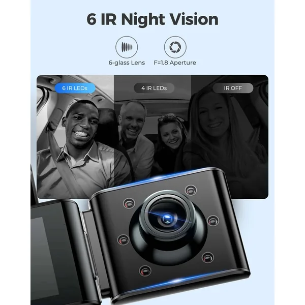 Dashcam AZDOME 4K 3 caméras Wifi GPS