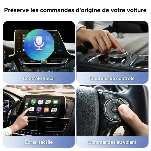 Dongle adaptateur sans fil USB & USB-C CarPlay & Android Auto