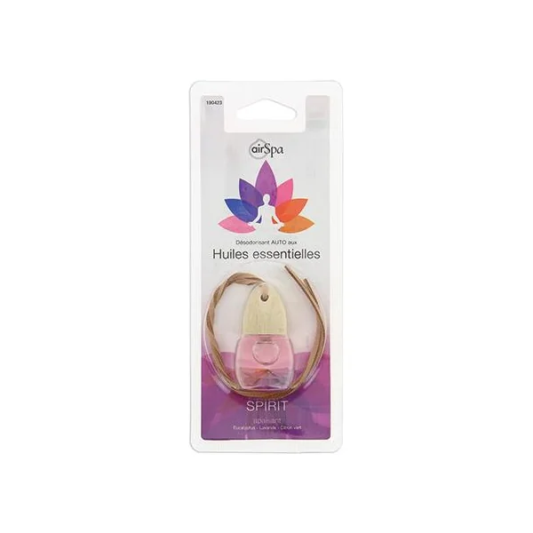 Désodorisant AIR SPA flacon parfum à base d'huiles essentielles. Spirit