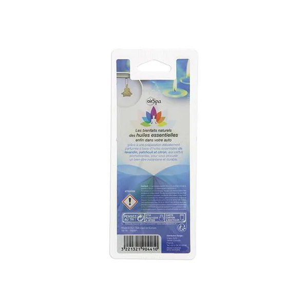 Désodorisant AIR SPA personnage bois parfumé à base d'HE. Senteur fraîche