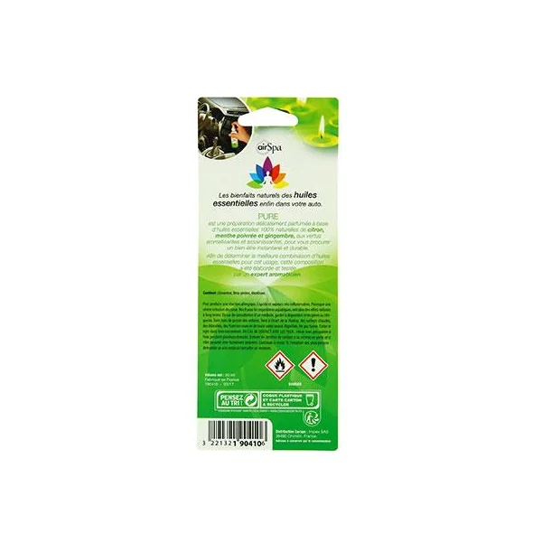 Désodorisant AIR SPA spray à base d'huiles essentielles. Pure