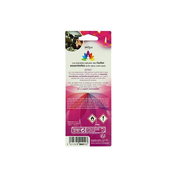 Désodorisant AIR SPA spray à base d'huiles essentielles. Spirit
