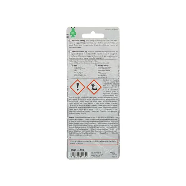 Désodorisant ARBRE MAGIQUE® Clip Black ice