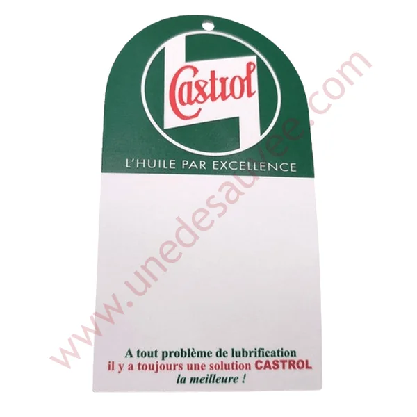 ETIQUETTE VIDANGE CASTROL MOTEUR VEHICULE YOUNGTIMER PEUGEOT RENAULT CITROEN