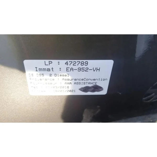 Etrier arriere gauche (freinage) DS DS5