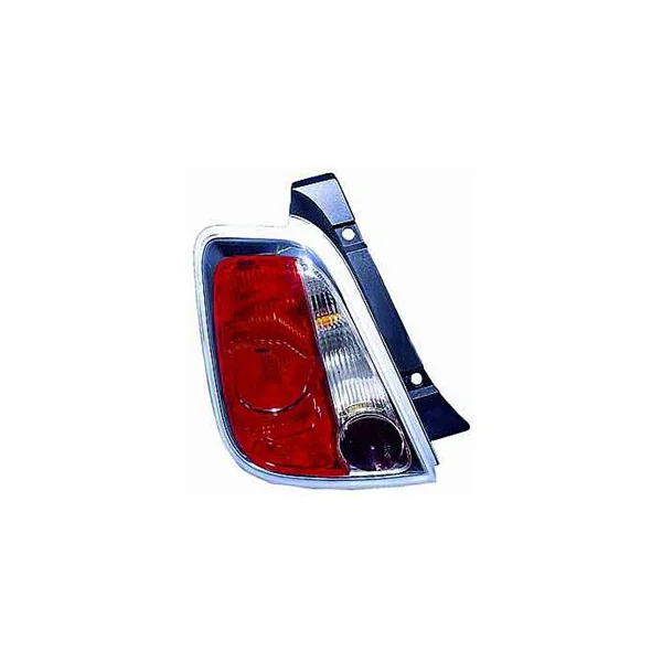 Feu arrière gauche pour FIAT 500 phase 1, 2007-2015, contour chromé, Neuf