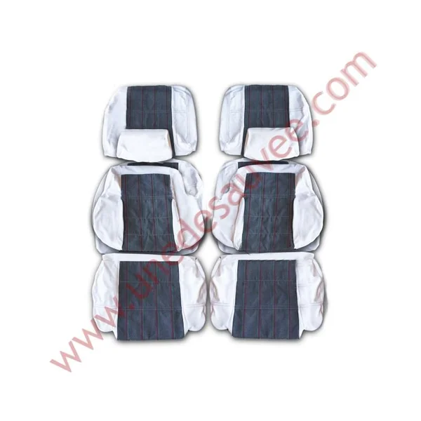 GARNITURES DE SIÈGES SEMI CUIR BLANC PEUGEOT 205 ROLAND GARROS CABRIOLET HABILLAGE – COIFFES – SELLERIE COMPLETE