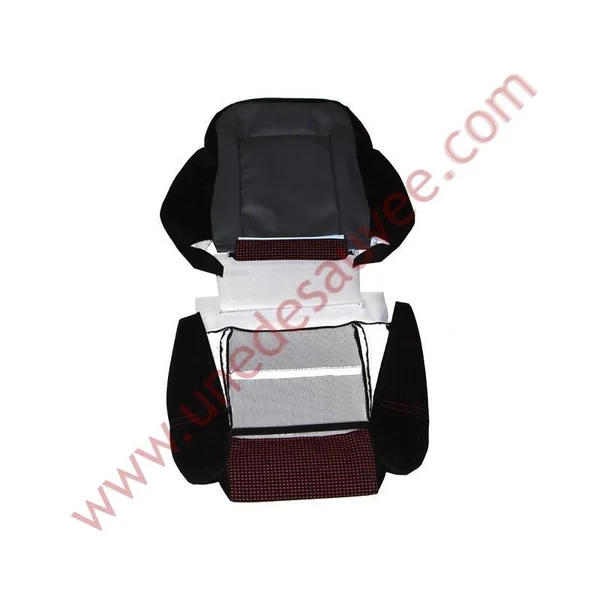 GARNITURES DE SIÈGES SEMI CUIR NOIR – QUARTET ROUGE PEUGEOT 205 CTI CABRIOLET HABILLAGE – COIFFES – SELLERIE COMPLETE