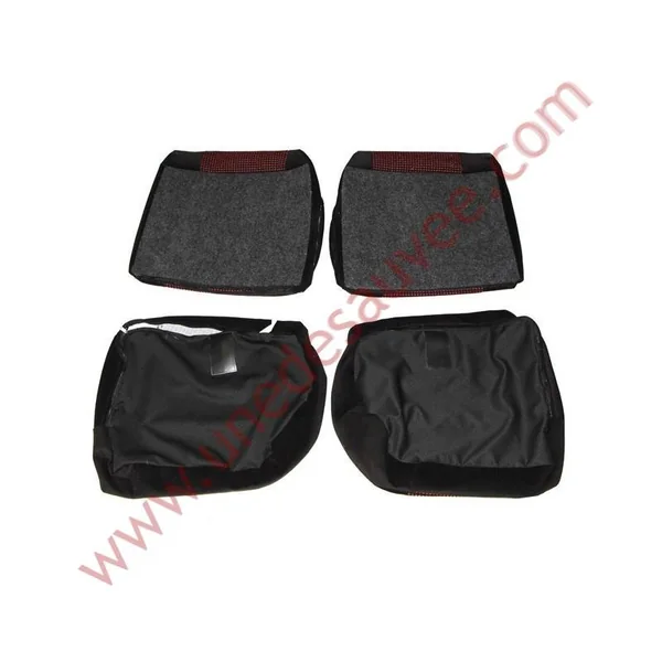 GARNITURES DE SIÈGES SEMI CUIR NOIR – QUARTET ROUGE PEUGEOT 205 CTI CABRIOLET HABILLAGE – COIFFES – SELLERIE COMPLETE