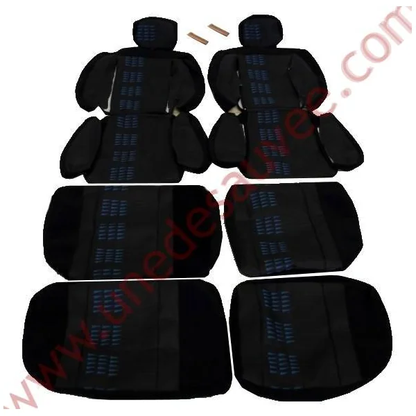 GARNITURES DE SIÈGES TOUS TISSU FANION BLEU RENAULT SUPER 5 GT TURBO ALAIN OREILLE HABILLAGE – COIFFE – SELLERIE COMPLETE