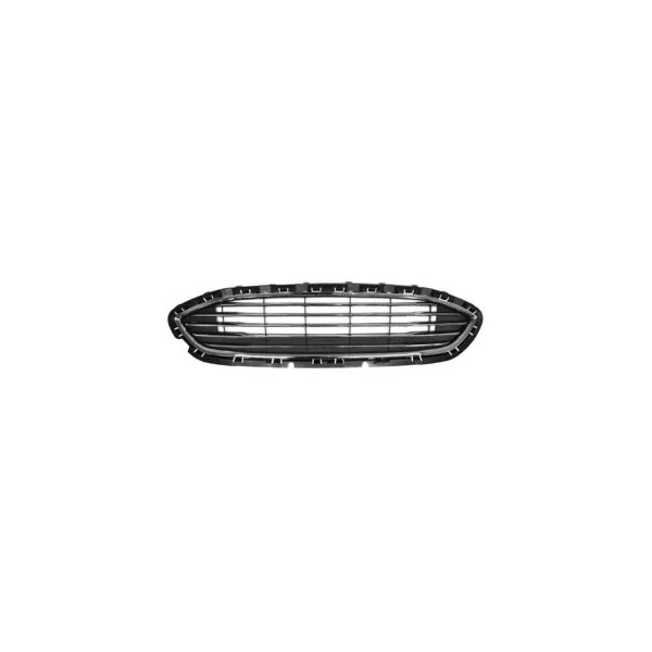 Grille calandre centrale supérieure pour FORD FIESTA VII ph.1 2017-2021, noire, moulure chromée, mod. DIESEL (TITANIUM), Neuve