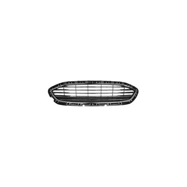 Grille calandre centrale supérieure pour FORD FIESTA VII ph.1 2017-2021, noire, moulure chromée, mod. ESSENCE (TITANIUM), Neuve