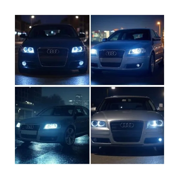 Kit Ampoules LED H7 Blanc Pur 6500 K Phares avants 72W - Feux de croisement - AUDI A3 8P (2003-2012)
