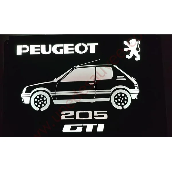 LAMPE AMBIANCE SUPPORT ACIER DECOPE LASER PEUGEOT 205 GTI