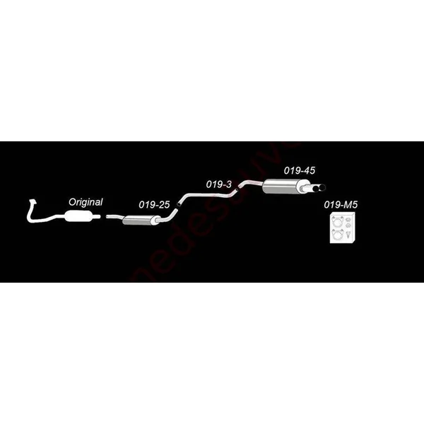 LIGNE D’ÉCHAPPEMENT SPORT ACIER 02VO007-8 DOUBLE SORTIE CHROMÉE RONDE 2×80 MM POUR VOLVO S40 I ET V40 I 2.0T / T4 TYPE V 1996–2000