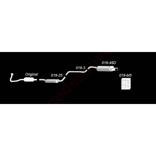 LIGNE D’ÉCHAPPEMENT SPORT ACIER 02VO009-8 DOUBLE SORTIE CHROMÉE RONDE 2×80 MM POUR VOLVO S40 I ET V40 I 2.0T / T4 TYPE V 2000–2004