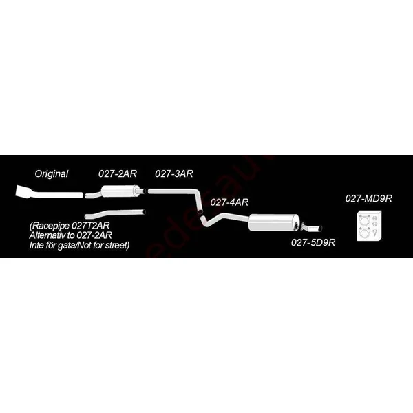 LIGNE D’ÉCHAPPEMENT SPORT INOX 02AU020-9 SORTIE SIMPLE CHROMÉE RONDE 1×90 MM POUR AUDI A1 TYPE 8X 1.2 TSI 63 KW (CBZA) 2010–2015