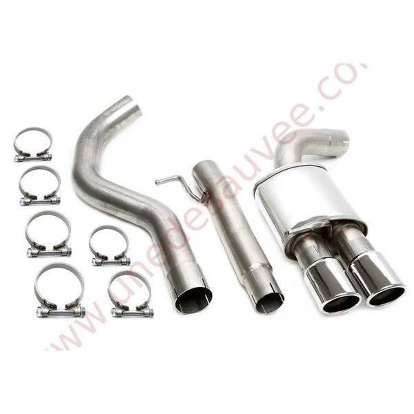 LIGNE D’ÉCHAPPEMENT SPORT INOX DOUBLE SORTIE RONDE BORDÉE 2×80 MM 02BM008-8 POUR BMW SÉRIE 3 E90 E91 E92 E93 316D 318D 320D (2005–2012)