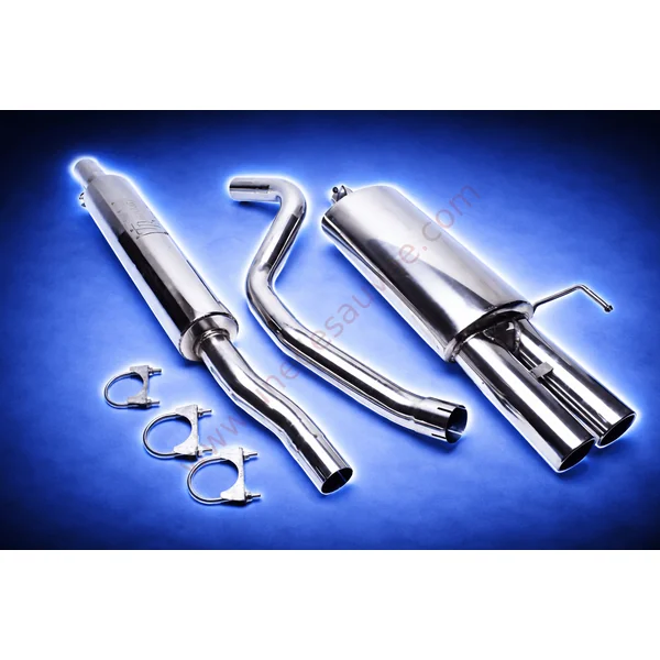 LIGNE D’ÉCHAPPEMENT SPORT INOX EVOB4AE276 DOUBLE SORTIE RONDE 2×76 MM POUR AUDI 80 B4 BERLINE ET AVANT SANS QUATTRO (1991–1994)