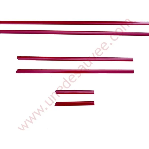 LISERÉS ROUGES BAGUETTES ALUMINIUM TOUR DE CAISSE PEUGEOT 205 GTI CTI KIT DE 8