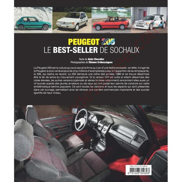 LIVRE PEUGEOT 205 GTI CTI RALLYE LE BEST-SELLER DE SOCHAUX